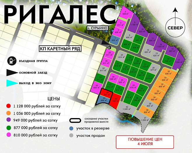 План и цены КП РигаЛес